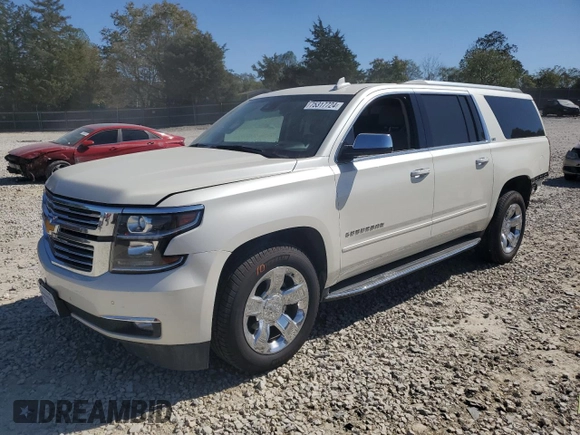 2015 Chevrolet Suburban LTZ with VIN 1GNSCKKC9FR730908, listed as a Copart auction lot 75317724 with 167,626 mi miles and Clean Title. Bid and sale history available at DreamBid. Image 1.