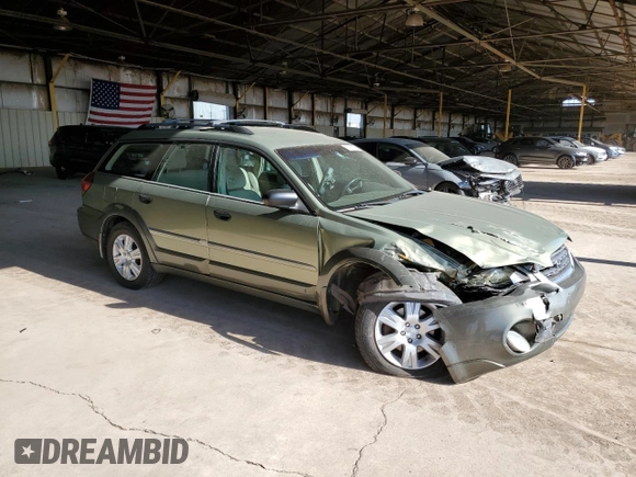 2005 Subaru Legacy Outback with VIN 4S4BP61C056354858, listed as a Copart auction lot 60150935 with Not provided miles and Salvage title. Bid and sale history available at DreamBid. Image 4.