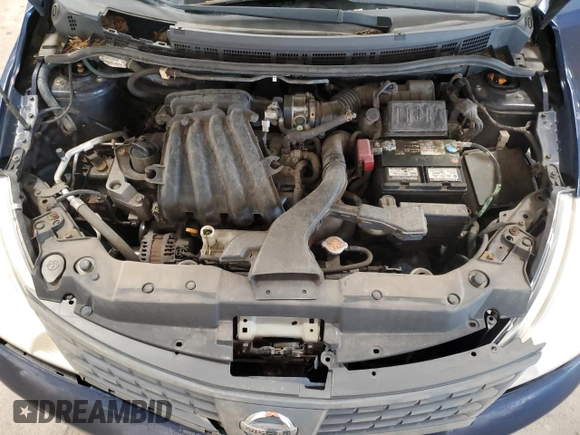 2009 Nissan Versa 1.6 with VIN 3N1CC11E49L458857, listed as a Copart auction lot 59195275 with 100,351 mi miles and Salvage title. Bid and sale history available at DreamBid. Image 11.