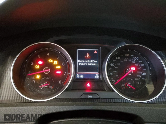 2017 Volkswagen Golf GTI Autobahn with VIN 3VW547AUXHM076691, listed as a Copart auction lot 68203703 with 45,195 mi miles. Bid and sale history available at carsss.com. Image 9.