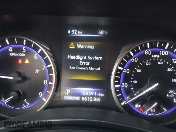 2015 Infiniti Q50 with VIN JN1BV7AP6FM336383, listed as a IAAI auction lot 41578035 with 109,591 mi miles and . Bid and sale history available at DreamBid. Image 7.