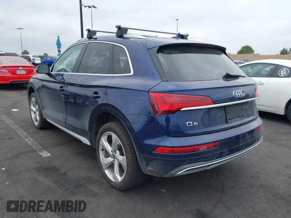 2021 Audi Q5 Premium Plus with VIN WA1BAAFY8M2022843, listed as a IAAI auction lot 42056110 with 32,036 mi miles and . Bid and sale history available at DreamBid. Image 14.