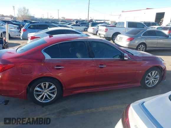 2014 Infiniti Q50 Premium with VIN JN1BV7AR1EM703805, listed as a IAAI auction lot 41657639 with 68,882 mi miles. Bid and sale history available at carsss.com. Image 13.