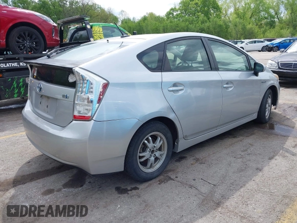 2011 Toyota Prius I with VIN JTDKN3DU6B0309743, listed as a IAAI auction lot 42114140 with 212,447 mi miles. Bid and sale history available at carsss.com. Image 4.