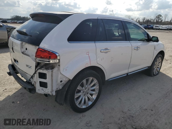 2012 Lincoln MKX with VIN 2LMDJ6JKXCBL19684, listed as a Copart auction lot 43017635 with 159,726 mi miles and Salvage Title. Bid and sale history available at carsss.com. Image 3.