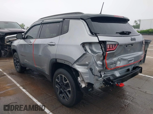 2019 Jeep Compass Trailhawk z VIN 3C4NJDDB9KT721767, wystawiony jako IAAI lot #42115252 z przebiegiem 78 607 mil mil oraz . Historia ofert i sprzedaży dostępna na DreamBid. Obrazek 3.