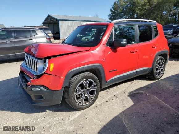 2016 Jeep Renegade Limited with VIN ZACCJADT3GPD67953, listed as a Copart auction lot 47526425 with 136,862 mi miles and Salvage Title. Bid and sale history available at carsss.com. Image 1.