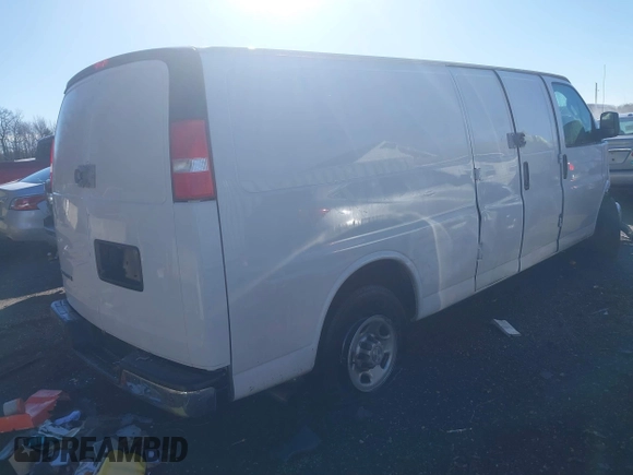 2019 Chevrolet Express Cargo with VIN 1GCWGBFG8K1317771, listed as a IAAI auction lot 41205692 with Not provided miles and . Bid and sale history available at DreamBid. Image 4.
