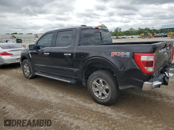 2021 Ford F-150 XL with VIN 1FTFW1E56MFA78191, listed as a Copart auction lot 57582025 with 92,347 mi miles and Salvage title. Bid and sale history available at DreamBid. Image 2.