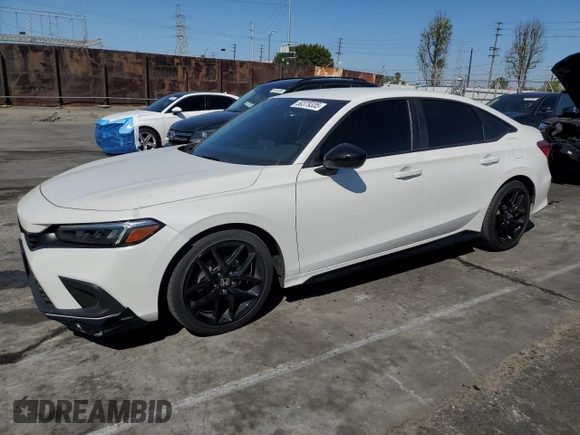 2022 Honda Civic Sedan Sport with VIN 2HGFE2F52NH607192, listed as a Copart auction lot 50379335 with 27,888 mi miles and Salvage Title. Bid and sale history available at carsss.com. Image 1.