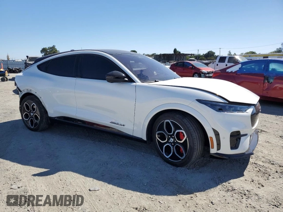 2023 Ford Mustang Mach-E GT with VIN 3FMTK4SE2PMA58332, listed as a Copart auction lot 61343265 with 9,754 mi miles and Salvage title. Bid and sale history available at DreamBid. Image 4.