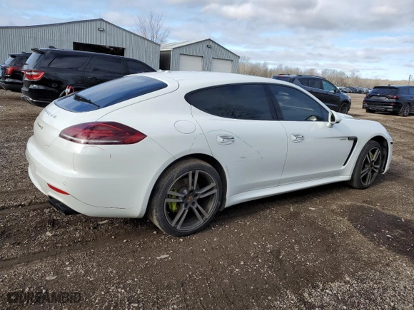 2014 Porsche Panamera S E-Hybrid with VIN WP0AD2A77EL044874, listed as a Copart auction lot 80657424 with 73,809 mi miles and Salvage Title. Bid and sale history available at carsss.com. Image 3.