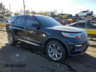 2020 Ford Explorer Platinum with VIN 1FM5K8HC2LGA14647, listed as a Copart auction lot 43446895 with 0 mi miles and Salvage Title. Bid and sale history available at carsss.com. Image 4.