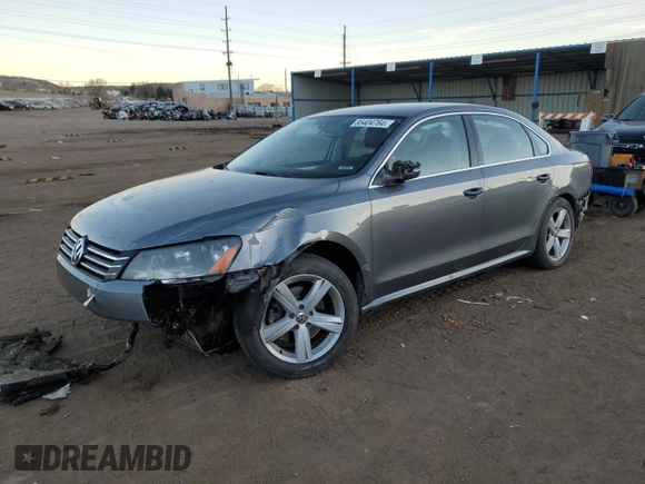 2013 Volkswagen Passat SE with VIN 1VWBH7A33DC110237, listed as a Copart auction lot 85404764 with 223,426 mi miles and Salvage Title. Bid and sale history available at carsss.com. Image 1.