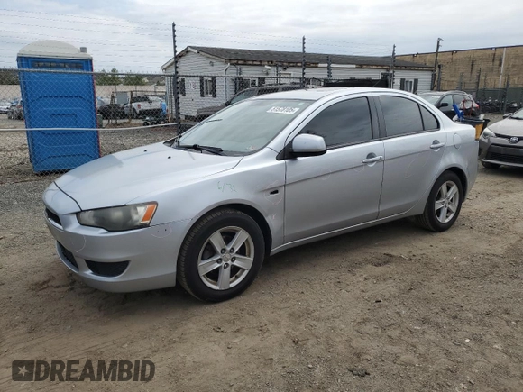 2008 Mitsubishi Lancer DE with VIN JA3AU26UX8U042287, listed as a Copart auction lot 51578105 with 130,364 mi miles and Salvage Title. Bid and sale history available at carsss.com. Image 1.
