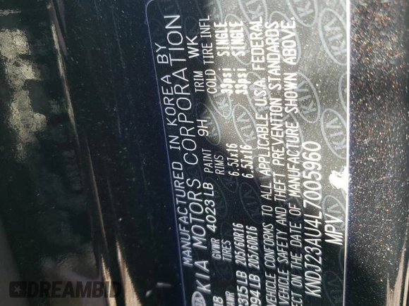 2020 Kia Soul S with VIN KNDJ23AU4L7005960, listed as a Copart auction lot 48765855 with 98,222 mi miles and Salvage Title. Bid and sale history available at carsss.com. Image 12.