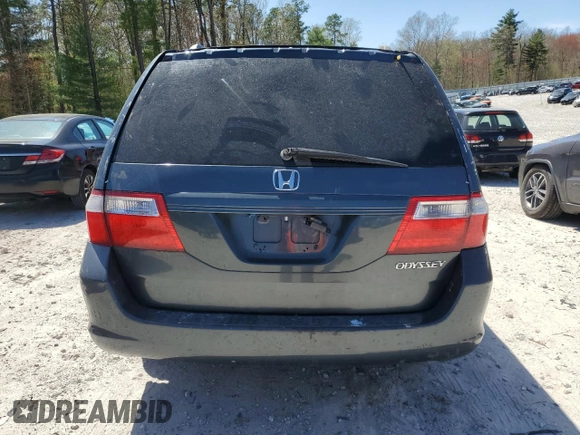 2005 Honda Odyssey EX-L z VIN 5FNRL38655B060017, wystawiony jako Copart lot #55337445 z przebiegiem 206 843 mil mil oraz Czysty tytuł • Clean title. Historia ofert i sprzedaży dostępna na DreamBid. Obrazek 6.