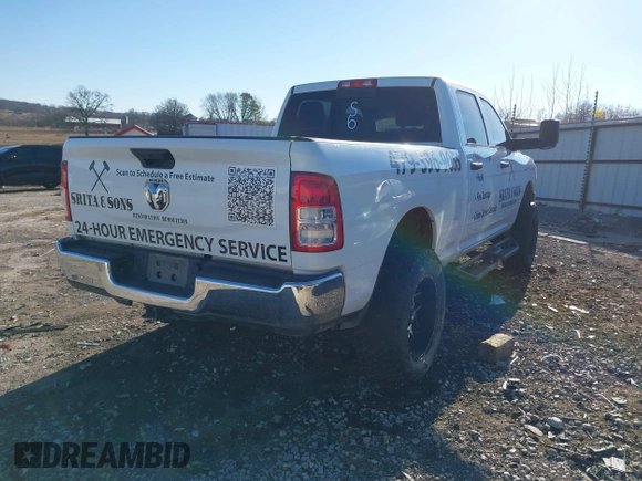 2022 Ram 2500 Tradesman with VIN 3C6UR5CJ5NG356107, listed as a IAAI auction lot 41386614 with 1 mi miles. Bid and sale history available at carsss.com. Image 4.