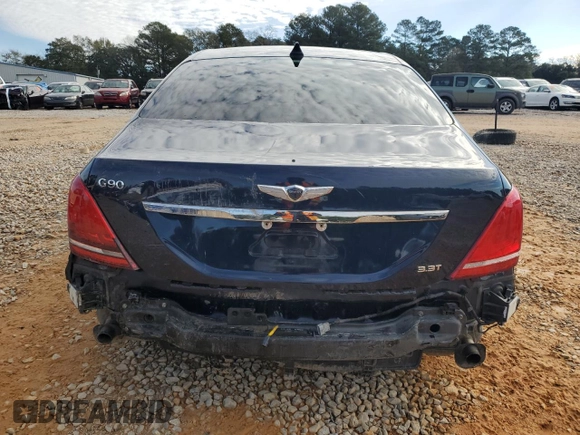 2019 Genesis G90 Premium with VIN KMTF34JA2KU056535, listed as a Copart auction lot 88347195 with Not Provided miles and Salvage Title. Bid and sale history available at DreamBid. Image 6.