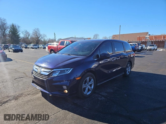 2018 Honda Odyssey EX-L z VIN 5FNRL6H75JB064377, wystawiony jako Copart lot #89319585 z przebiegiem 103 620 mil mil oraz Czysty tytuł • Clean title. Historia ofert i sprzedaży dostępna na DreamBid. Obrazek 2.