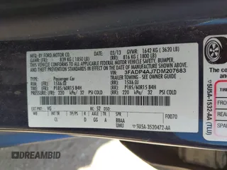 2013 Ford Fiesta S с VIN 3FADP4AJ7DM207683, выставлен на аукционе IAAI как лот 42220602 с пробегом 129 549 миль миль и . История ставок и продаж доступна на DreamBid. Изображение 9.