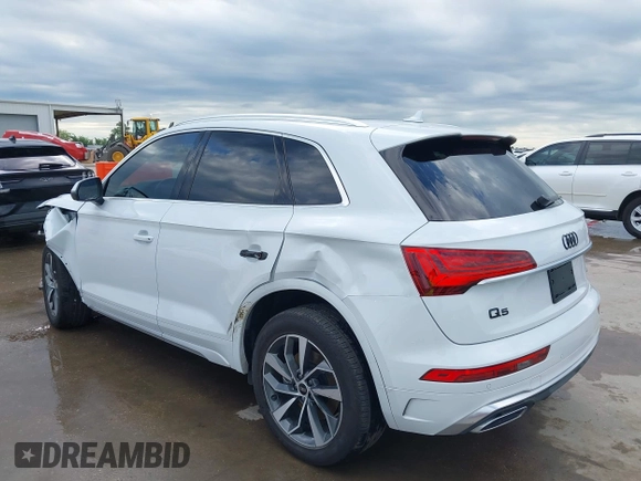 2023 Audi Q5 S line Premium Plus with VIN WA1EABFY3P2122520, listed as a IAAI auction lot 42179826 with 23,020 mi miles and . Bid and sale history available at DreamBid. Image 3.