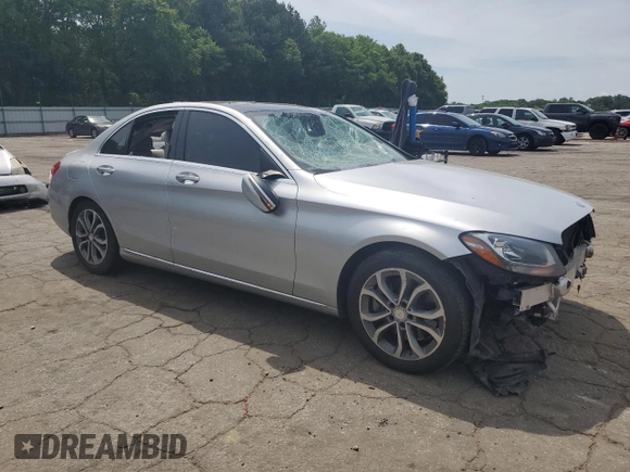 2017 Mercedes-Benz C 300 with VIN WDDWF4JB2HR253222, listed as a Copart auction lot 56388125 with 105,591 mi miles and Salvage title. Bid and sale history available at DreamBid. Image 4.