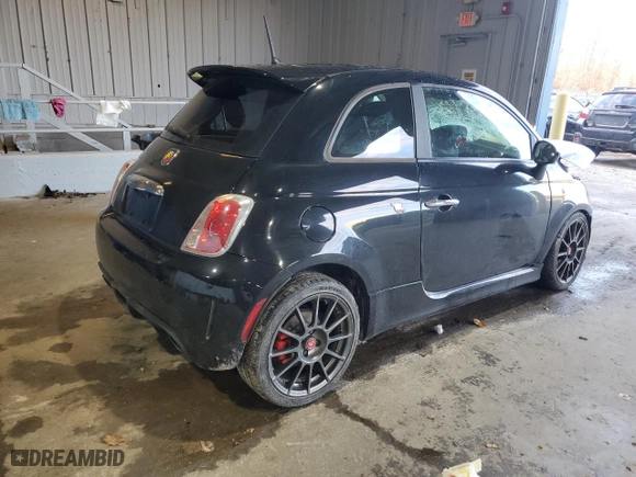 2015 FIAT 500 Abarth with VIN 3C3CFFFHXFT513994, listed as a Copart auction lot 82547154 with 67,923 mi miles and Salvage Title. Bid and sale history available at carsss.com. Image 3.