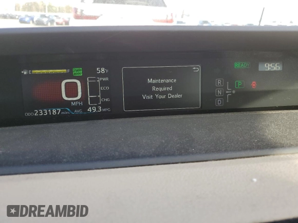 2016 Toyota Prius Two with VIN JTDKBRFUXG3021593, listed as a Copart auction lot 46394485 with 233,187 mi miles and Salvage Title. Bid and sale history available at DreamBid. Image 9.