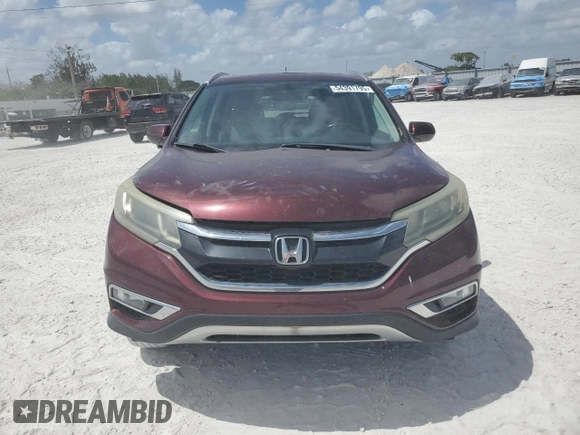 2015 Honda CR-V EX-L with VIN 2HKRM3H78FH546653, listed as a Copart auction lot 54391795 with 0 mi miles and Salvage Title. Bid and sale history available at carsss.com. Image 5.