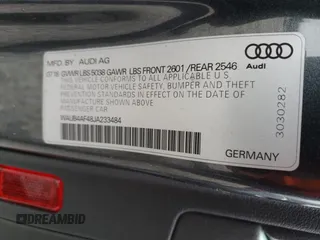 2018 Audi S4 Premium Plus with VIN WAUB4AF48JA233484, listed as a Copart auction lot 71469404 with 37,997 mi miles and Salvage Title. Bid and sale history available at carsss.com. Image 13.