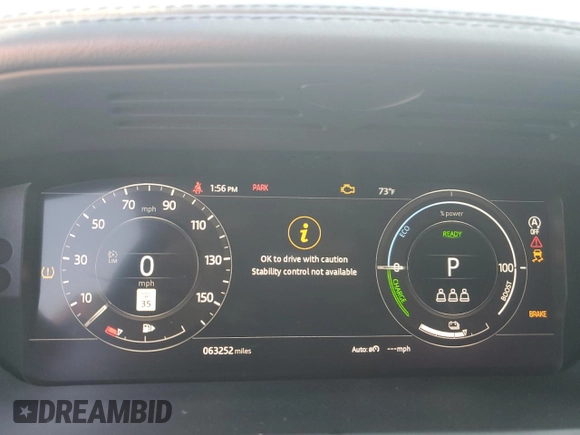 2020 Land Rover Range Rover Sport with VIN SALWR2RY2LA893381, listed as a Copart auction lot 47551885 with 63,252 mi miles and Salvage Title. Bid and sale history available at DreamBid. Image 9.