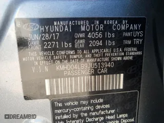 2018 Hyundai Elantra Sport with VIN KMHD04LB9JU513940, listed as a Copart auction lot 50408235 with 117,760 mi miles and Salvage Title. Bid and sale history available at carsss.com. Image 12.