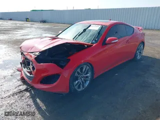 2013 Hyundai Genesis Coupe 3.8 R-Spec with VIN KMHHU6KJ9DU113004, listed as a IAAI auction lot 41127695 with 138,921 mi miles. Bid and sale history available at carsss.com. Image 2.