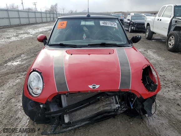 2012 MINI Cooper Convertible with VIN WMWZN3C56CT135341, listed as a Copart auction lot 48611575 with 0 mi miles and Salvage Title. Bid and sale history available at carsss.com. Image 5.