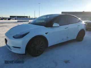 2022 Tesla Model Y Performance z VIN 7SAYGDEF2NF326025, wystawiony jako Copart lot #87751035 z przebiegiem 35 538 mil mil oraz Szkoda całkowita • Salvage title. Historia ofert i sprzedaży dostępna na DreamBid. Obrazek 1.
