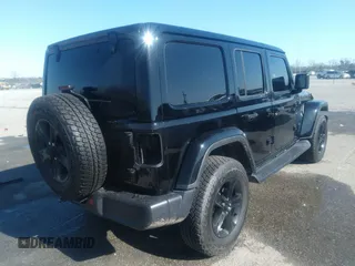 2023 Jeep Wrangler Sahara with VIN 1C4HJXEN9PW624996, listed as a IAAI auction lot 41132256 with 20,980 mi miles. Bid and sale history available at carsss.com. Image 4.