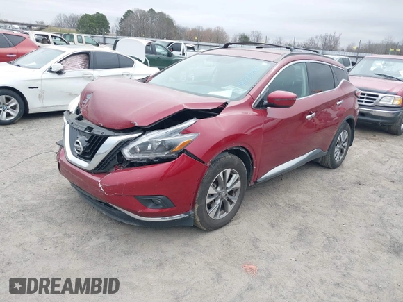 2018 Nissan Murano SV with VIN 5N1AZ2MG4JN163330, listed as a IAAI auction lot 41729187 with 94,229 mi miles and . Bid and sale history available at DreamBid. Image 19.