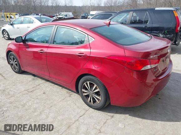 2012 Hyundai Elantra Limited with VIN KMHDH4AE6CU428708, listed as a IAAI auction lot 41658799 with 186,585 mi miles. Bid and sale history available at carsss.com. Image 3.