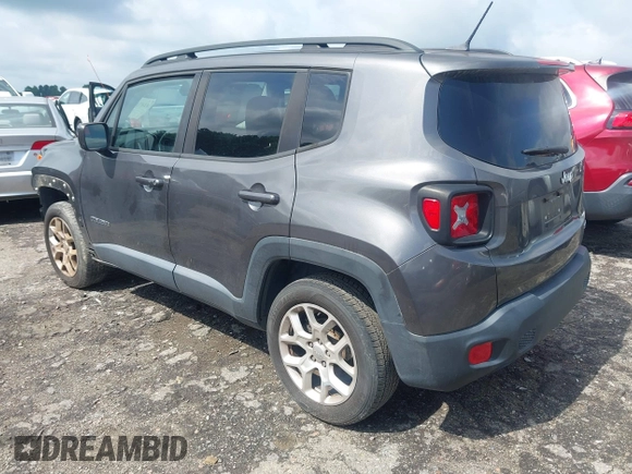 2017 Jeep Renegade Latitude with VIN ZACCJBBB2HPE49710, listed as a IAAI auction lot 42473831 with 57,114 mi miles and . Bid and sale history available at DreamBid. Image 3.