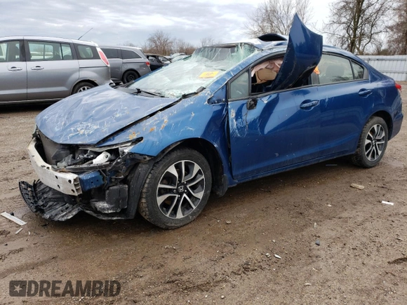 2015 Honda Civic LX z VIN 2HGFB2F52FH022025, wystawiony jako Copart lot #61791635 z przebiegiem Nie podano mil oraz Szkoda całkowita • Salvage title. Historia ofert i sprzedaży dostępna na DreamBid. Obrazek 1.