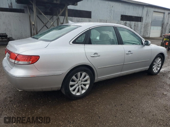 2009 Hyundai Azera GLS with VIN KMHFC46D19A360786, listed as a Copart auction lot 63695005 with 102,733 mi miles and Clean title. Bid and sale history available at DreamBid. Image 3.