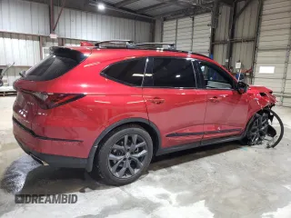 2023 Acura MDX w/A-Spec Package with VIN 5J8YE1H04PL040249, listed as a Copart auction lot 44344885 with Not Provided miles and Salvage Title. Bid and sale history available at DreamBid. Image 3.