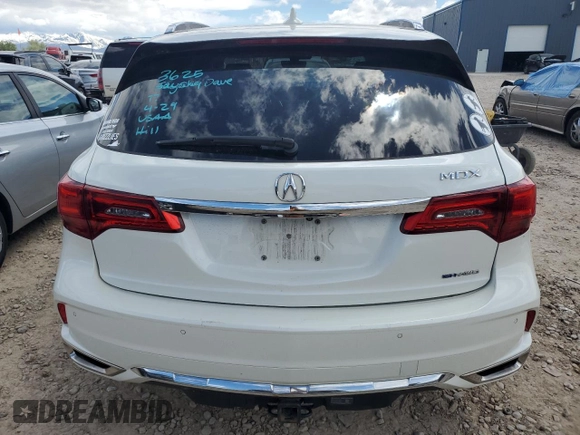 2017 Acura MDX Sport Hybrid w/Advance Pkg with VIN 5FRYD7H76HB000856, listed as a Copart auction lot 53651514 with 133,933 mi miles. Bid and sale history available at carsss.com. Image 6.