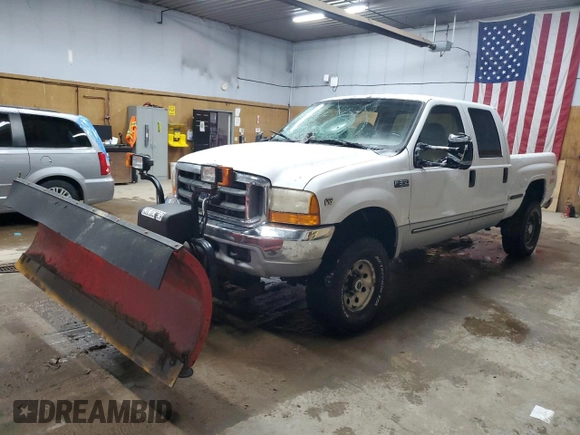 1999 Ford F-350 XL z VIN 1FTSW31S9XEE99015, wystawiony jako Copart lot #49417645 z przebiegiem 128 553 mil mil oraz Czysty tytuł • Clean title. Historia ofert i sprzedaży dostępna na DreamBid. Obrazek 1.