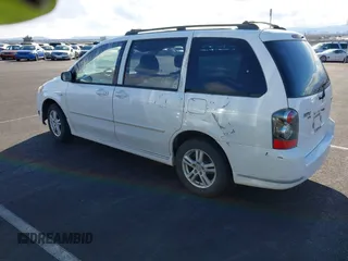 2005 Mazda MPV LX with VIN JM3LW28A950547853, listed as a IAAI auction lot 41755669 with 217,379 mi miles. Bid and sale history available at carsss.com. Image 3.