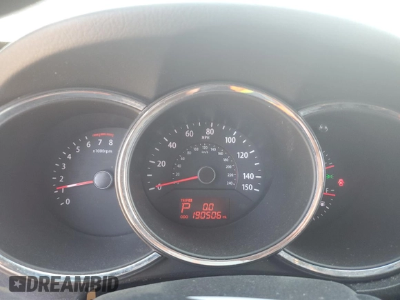 2012 Kia Sorento LX with VIN 5XYKT3A14CG301846, listed as a Copart auction lot 52979445 with 190,506 mi miles and Salvage Title. Bid and sale history available at carsss.com. Image 9.