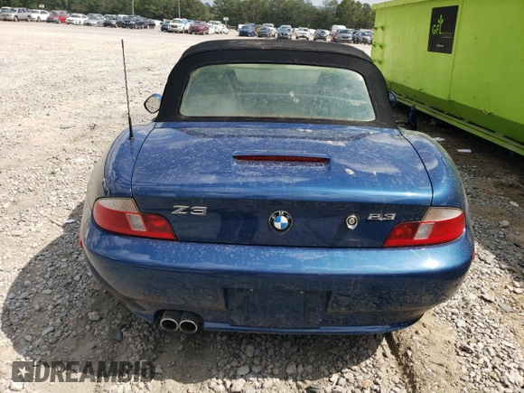 2000 BMW Z3 2.5L with VIN 4USCH9344YLG05011, listed as a Copart auction lot 73979264 with 91,684 mi miles and Salvage Title. Bid and sale history available at carsss.com. Image 6.
