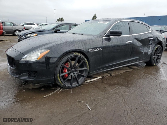 2015 Maserati Quattroporte S Q4 with VIN ZAM56RRA4F1148574, listed as a Copart auction lot 81954684 with 86,705 mi miles and Salvage Title. Bid and sale history available at carsss.com. Image 1.
