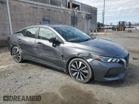 2021 Nissan Sentra SV with VIN 3N1AB8CV4MY279651, listed as a Copart auction lot 49442595 with 54,712 mi miles and Salvage Title. Bid and sale history available at DreamBid. Image 4.